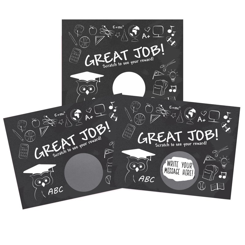 My Scratch Offs Scratch-Off Card Prizes for Kids Students Teacher Rewards Supplies for The Classroom Back to School 50 Pack - Image 1